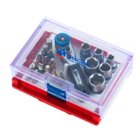 Набор вставок (бит) 1/4;, TORX, HEX, PZ, PH, SLOT, 20 предметов МАСТАК 058-10020C