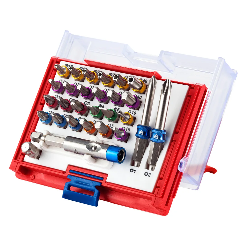 Набор вставок (бит) 1/4;, TORX, HEX, PZ, PH, SLOT, 28 предметов МАСТАК 058-11028C