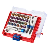 Набор вставок (бит) 1/4;, TORX, HEX, PZ, PH, SLOT, 28 предметов МАСТАК 058-11028C