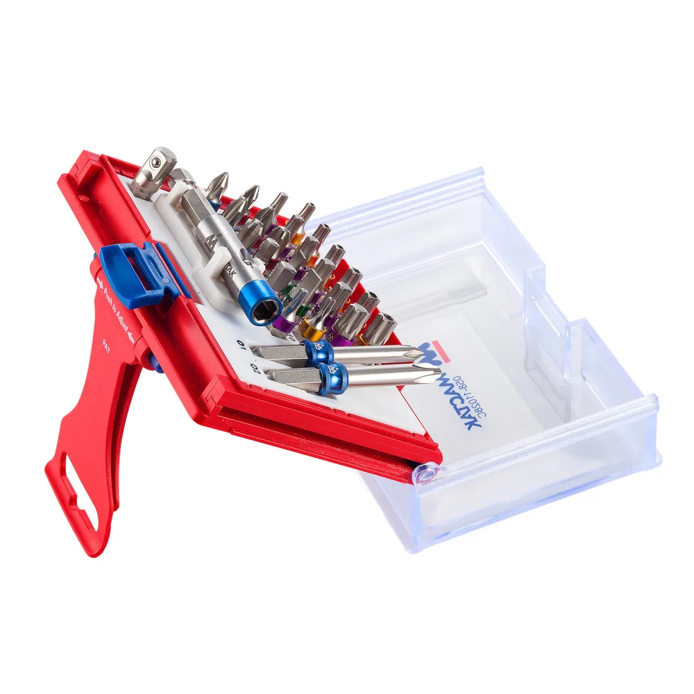 Набор вставок (бит) 1/4;, TORX, HEX, PZ, PH, SLOT, 28 предметов МАСТАК 058-11028C