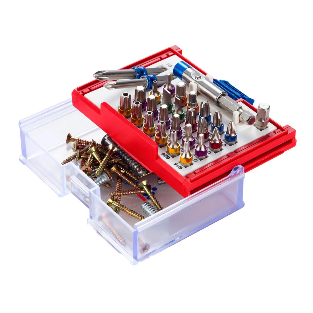 Набор вставок (бит) 1/4;, TORX, HEX, PZ, PH, SLOT, 28 предметов МАСТАК 058-11028C