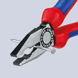 Плоскогубцы комбинированные фосфатированные, черного цвета 180 мм Knipex KN-0301180