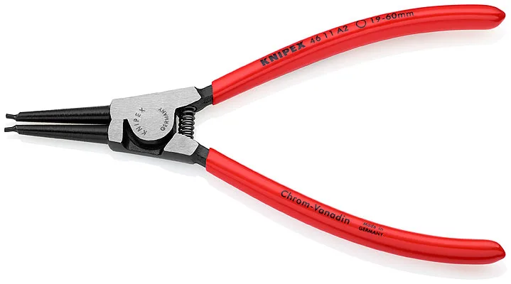 Щипцы для стопорных колец фосфатированные, черного цвета 180 мм Knipex KN-4611A2