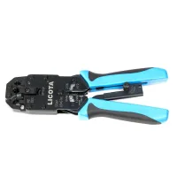 Инструмент для обжима коннекторов RJ-45, RJ-11/12 и зачистки витой пары с трещоткой