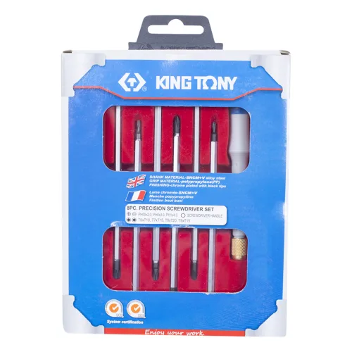 Набор прецизионная отвертка с насадками, 8 предметов KING TONY 32607MR 2