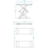 Подъемник ножничный низкопрофильный, г/п 3 т (380В)