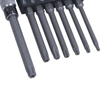 Набор вставок (бит) с воротком-битодержателем 1/4;, TORX, T10-T40, L = 60 мм, 8 предметов KING