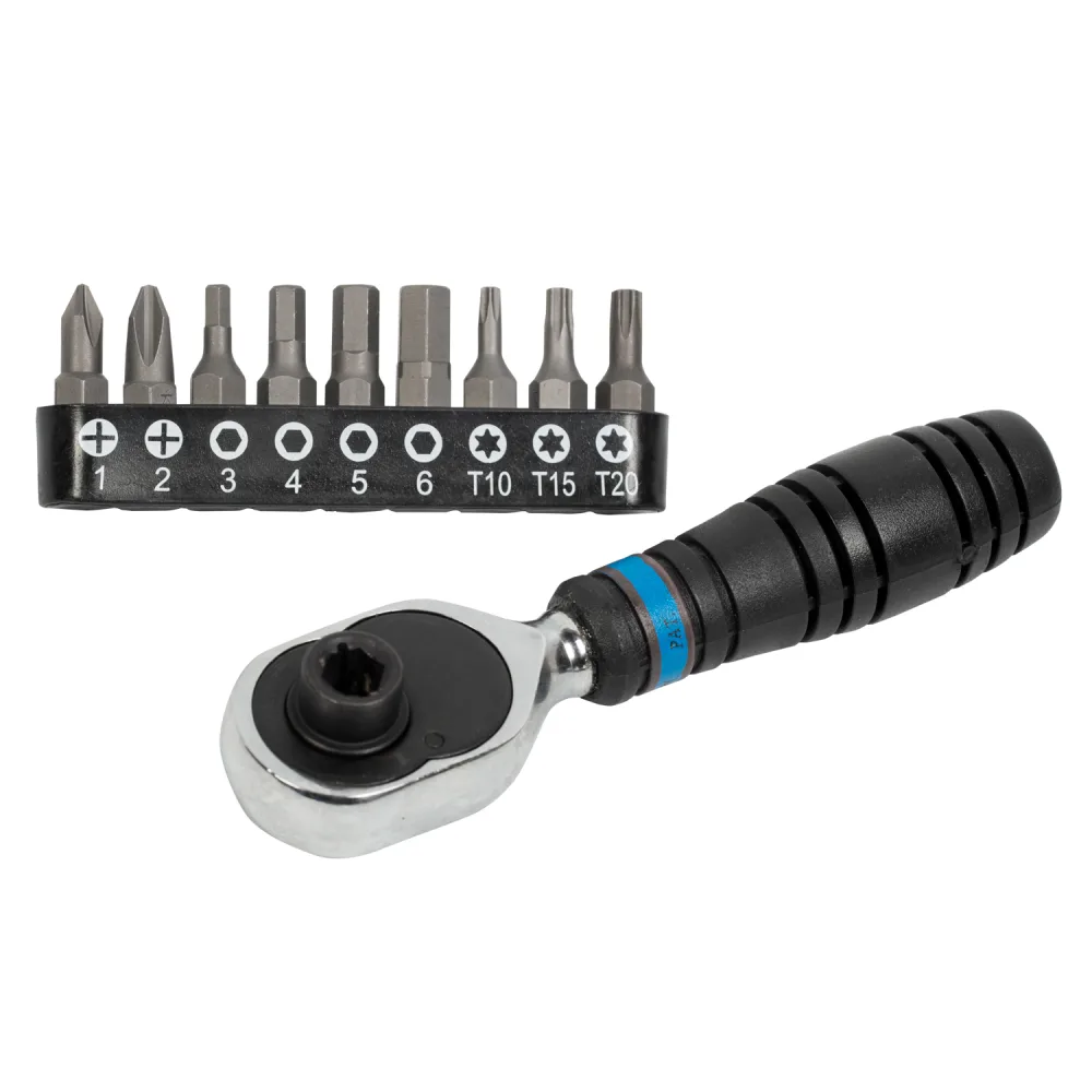 Набор вставок (бит) с трещоткой 1/4;, TORX, HEX, PH, 10 предметов KING TONY 1001MR
