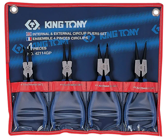 Набор съемников стопорных колец, 4 предмета King Tony 42114GP