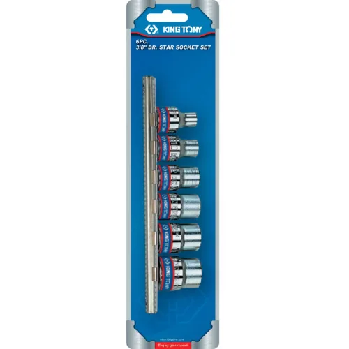 Набор торцевых головок 3/8", TORX Е-стандарт, E8-E18, 6 предметов 2