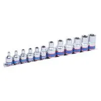 Набор торцевых головок 1/2".3/8", TORX Е-стандарт, E4-E20, 12 предметов
