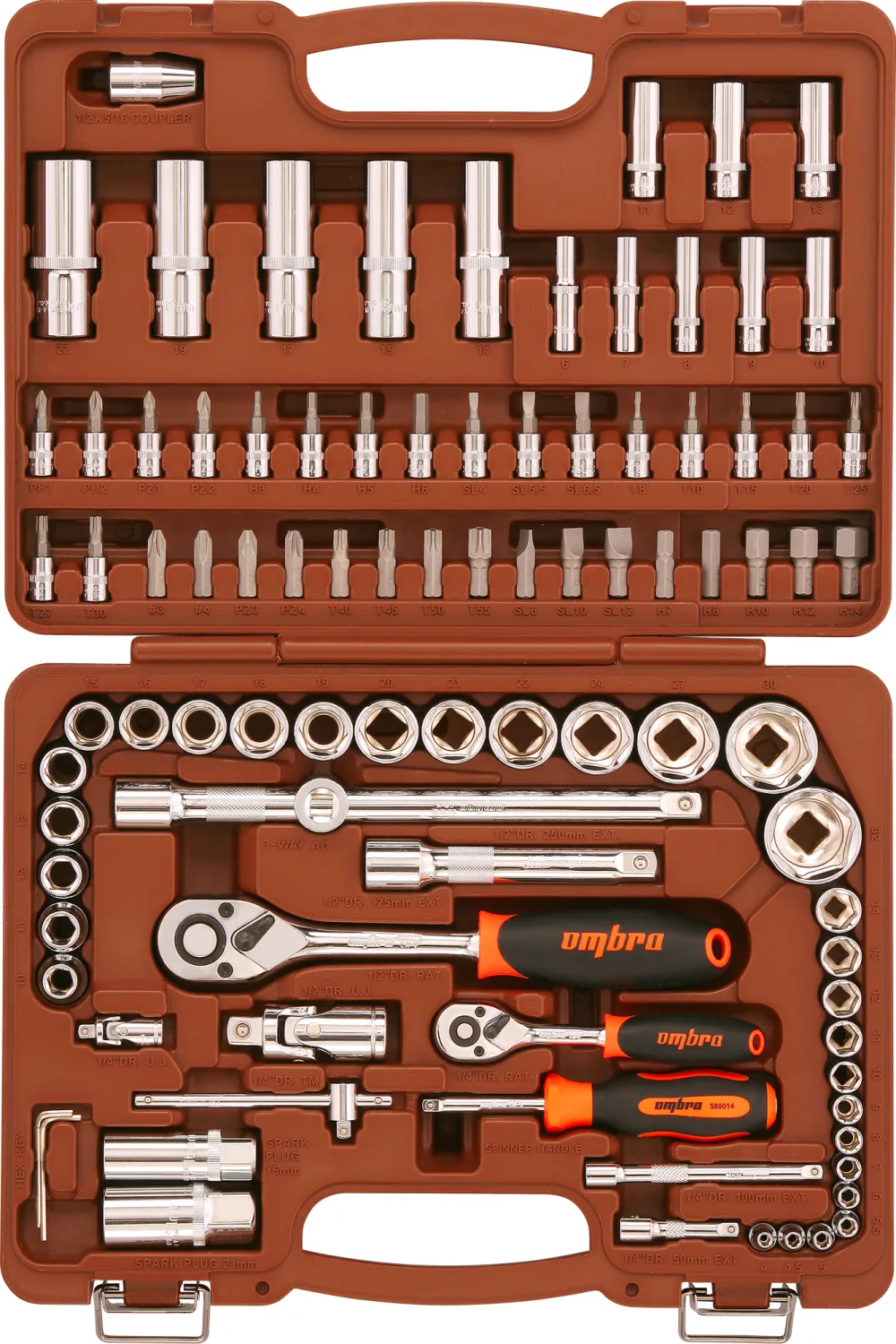 Набор инструмента универсальный 1/4", 1/2"DR, 94 предмета
