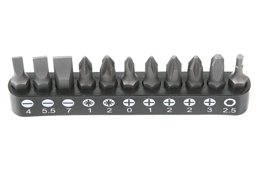 Набор бит 1/4" 25 мм на держателе SL, PH, PZ, HEX