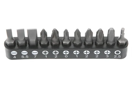 Набор бит 1/4" 25 мм на держателе SL, PH, PZ, HEX 4