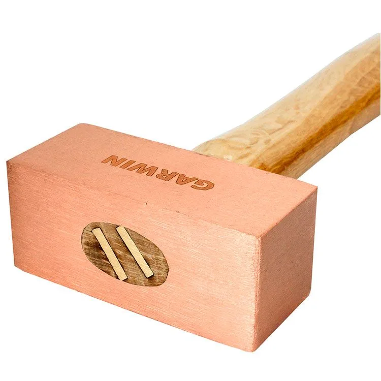 Молоток медный с деревянной рукояткой, 250 г
