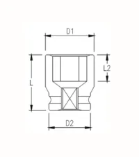 Набор ударных головок 1" 15 пр. 22-60 мм Garwin 626556-1
