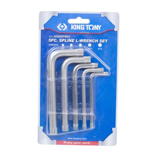 Набор Г-образных SPLINE, M5-M12, блистер, 5 предметов KING TONY 20505PR01 3