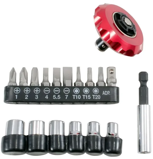 Отвертка трещоточная мини со сменными насадками 1/4", 18 пр. 2