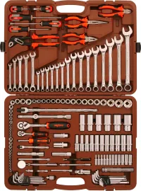 Набор инструмента универсальный 1/4", 3/8" и 1/2"DR, 141 предмет Ombra OMT141S