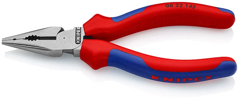 Пассатижи удлиненные фосфатированные, черного цвета 145 мм Knipex KN-0822145
