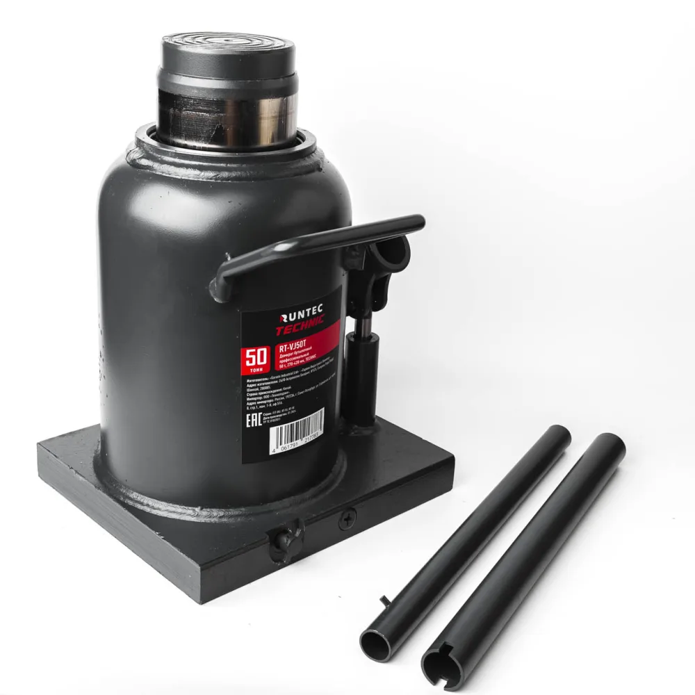 Домкрат бутылочный профессиональный 50 т, 270–420 мм TECHNIC RT-VJ50T RUNTEC