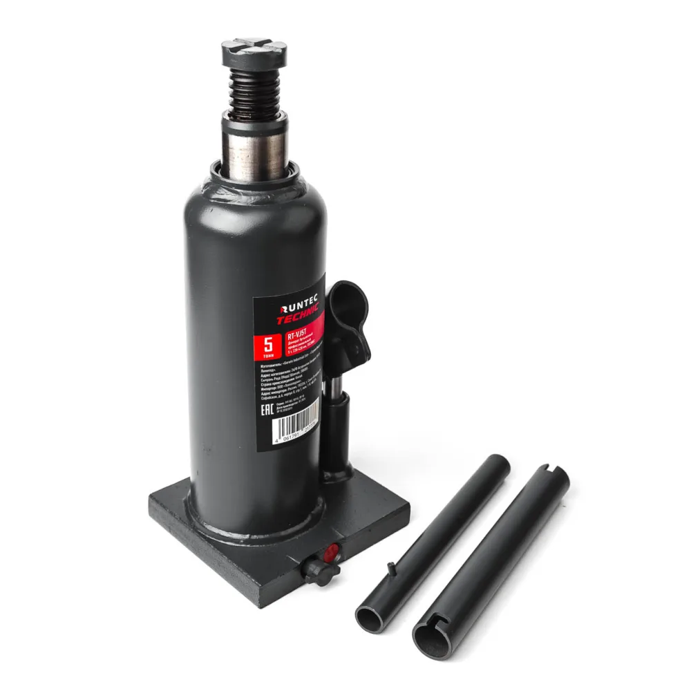 Домкрат бутылочный профессиональный 5 т, 220–420 мм TECHNIC RT-VJ5T RUNTEC