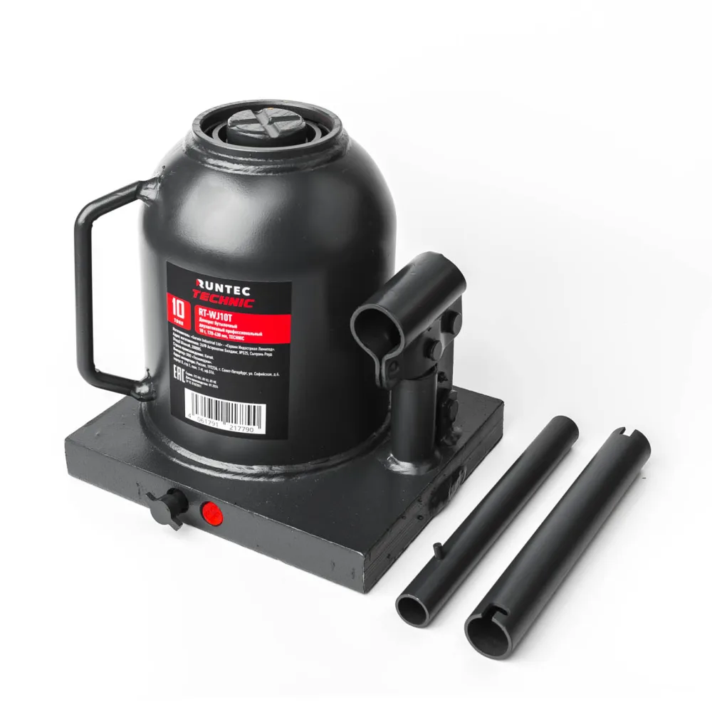 Домкрат бутылочный двухштоковый профессиональный 10 т, 170–430 мм TECHNIC RT-WJ10T RUNTEC