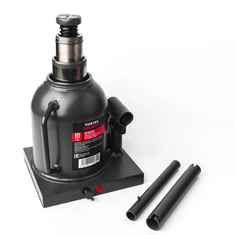 Домкрат бутылочный двухштоковый профессиональный 10 т, 170–430 мм TECHNIC RT-WJ10T RUNTEC