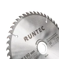 Диск пильный по дереву 190 × 30 мм, 48 зубьев RT-190x2.2/1.4x30/48T RUNTEC