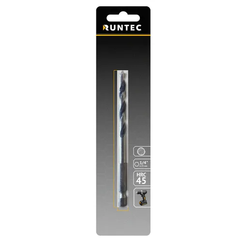 Сверло по дереву HRC45 3 × 80 мм HEX 1/4″ RT-DT3 RUNTEC