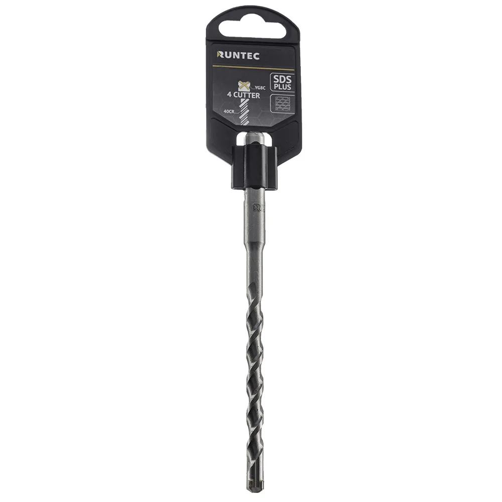 Бур по бетону SDS-Plus 4 Cutter, 12 × 185 × 260 мм RT-RD4X12260 RUNTEC