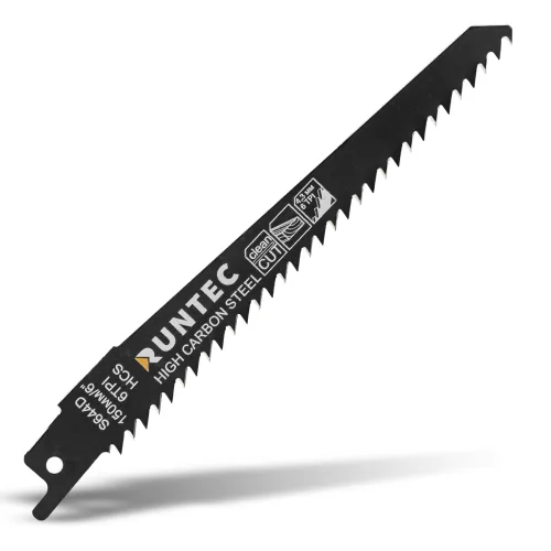 Полотна для сабельной пилы по дереву, S 644 D, HCS, 150 мм, 5 шт RT-S644D RUNTEC