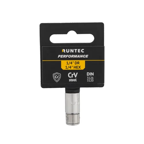 Переходник-адаптер для бит 1/4" DR — 1/4" HEX RT-H14A14B RUNTEC 5