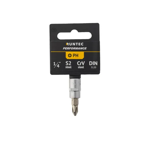 Головка торцевая со вставкой PH (1/4", PH1) Runtec 4