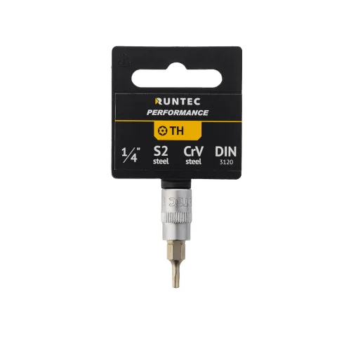 Головка торцевая со вставкой Torx TH (1/4", TH10) Runtec 4