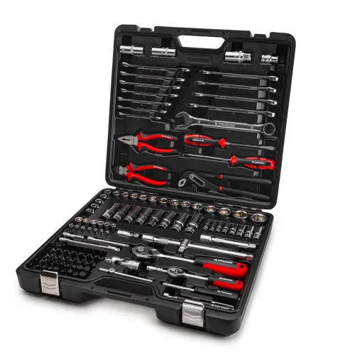 Набор ручных инструментов TECHNIC, 121 предмет, 1/2", 1/4" RT-HT121T RUNTEC