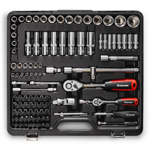 Набор ручных инструментов TECHNIC, 121 предмет, 1/2", 1/4" RT-HT121T RUNTEC 4