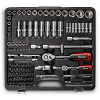 Набор ручных инструментов TECHNIC, 121 предмет, 1/2", 1/4" RT-HT121T RUNTEC
