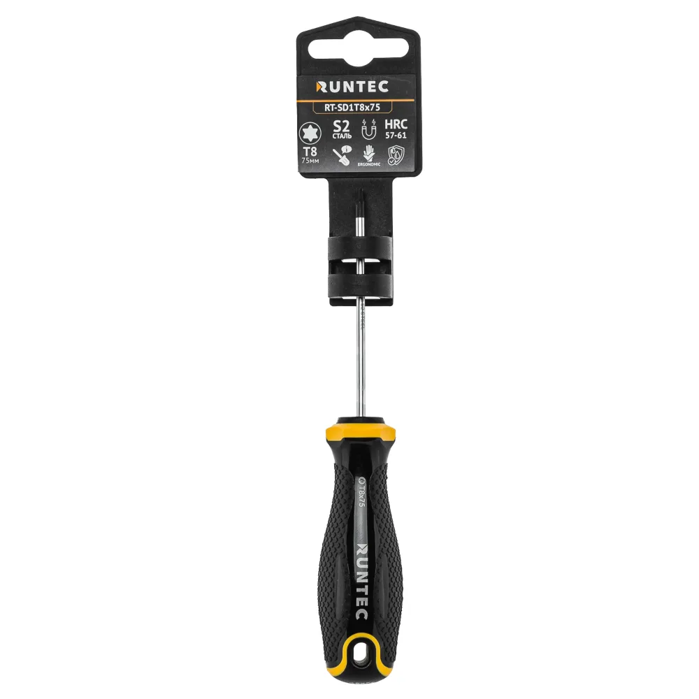 Отвёртка TORX T8x75 мм, S2 Runtec