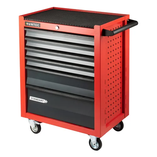 Тележка инструментальная 6-ти полочная Standart (Красный) Runtec 2