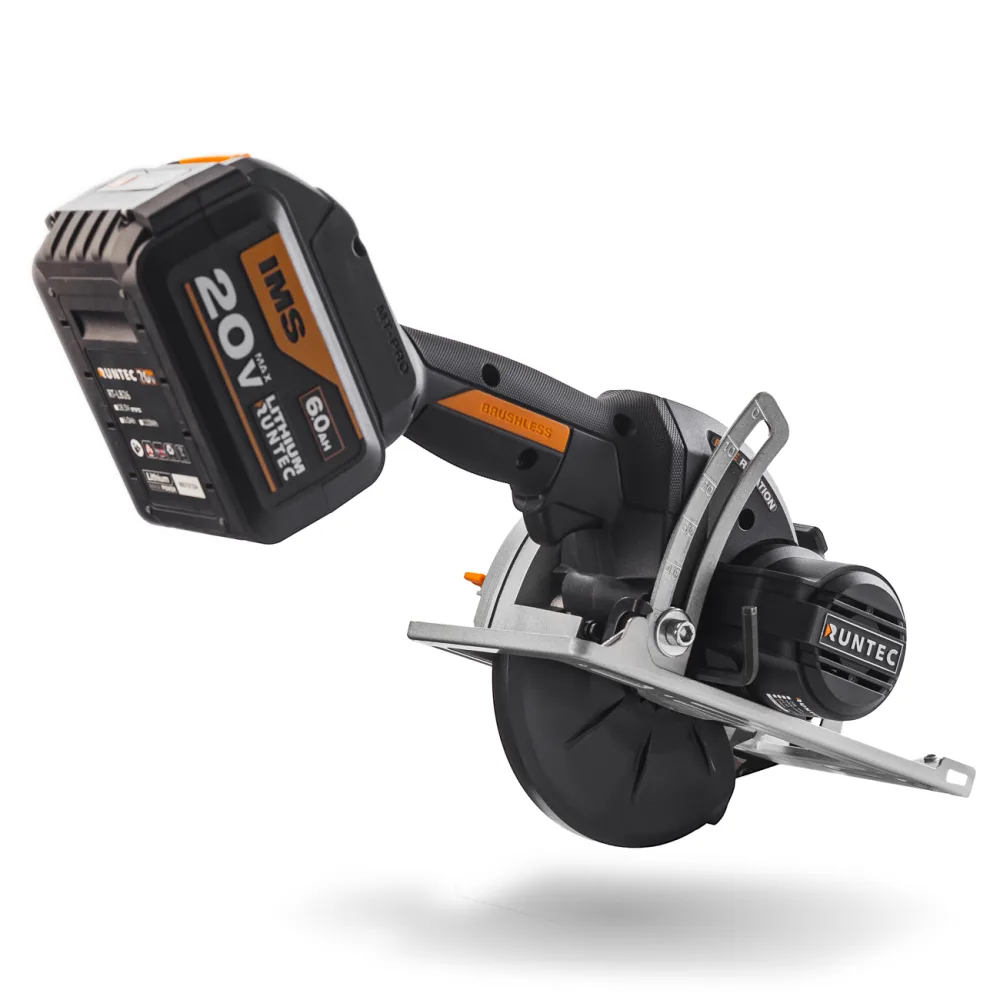 Пила циркулярная аккумуляторная RUNTEC PRO 140 мм, 20 В, 1×6 А·ч