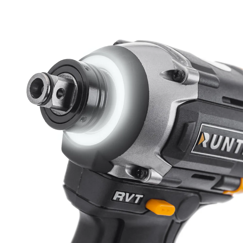 Винтоверт ударный аккумуляторный RUNTEC PRO 1/4″, 16 В, 2×2 А·ч, 150 Н·м