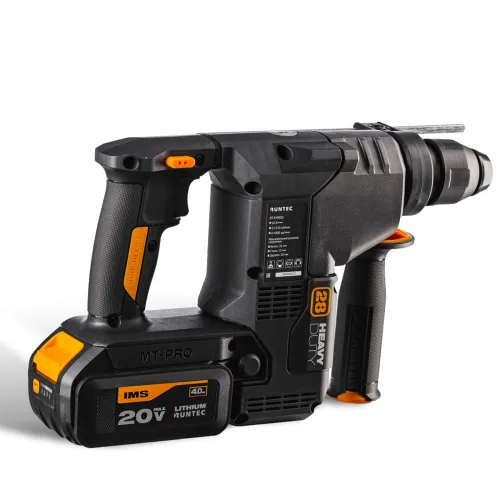 Перфоратор аккумуляторный RUNTEC PRO 2,9 Дж, 20 В, 2×4 А·ч, 850 Вт 2