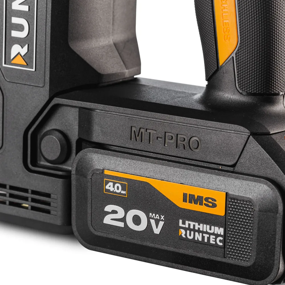 Перфоратор аккумуляторный RUNTEC PRO 2,9 Дж, 20 В, 2×4 А·ч, 850 Вт