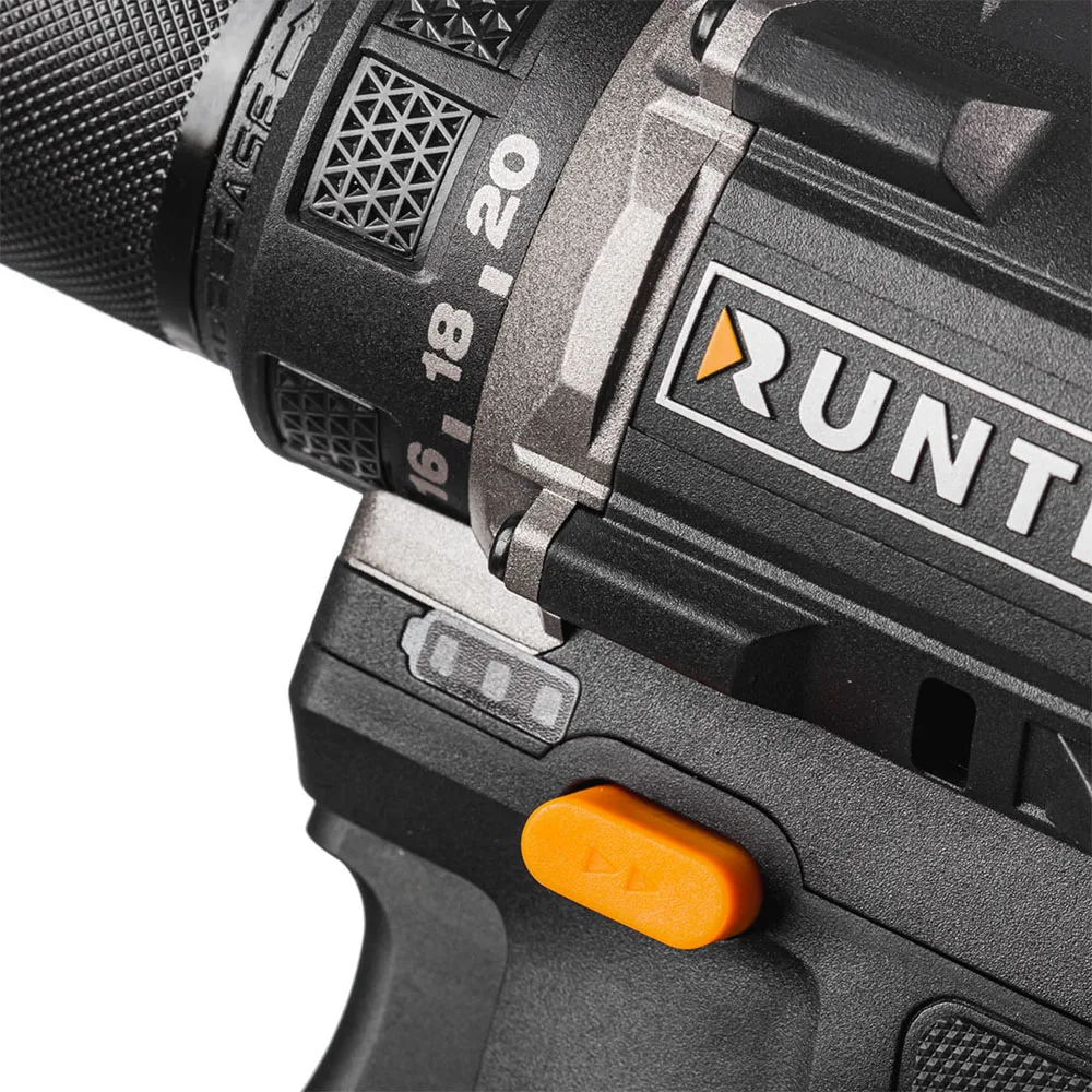 Дрель-шуруповерт аккумуляторная PRO, 10 мм, 16 В, 2 × 2 А·ч, 50 Н·м Runtec