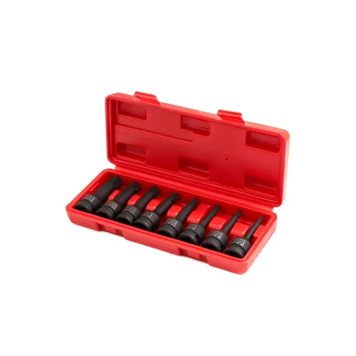 Набор головок ударных, 1/2", Spline M5–M18, 8 предметов, ST243, ROSSVIK