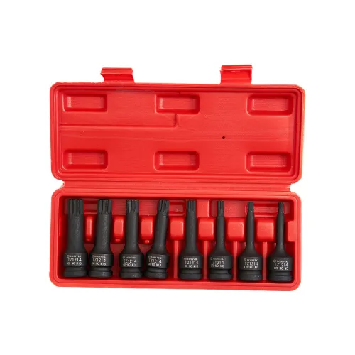 Набор головок ударных, 1/2", Spline M5–M18, 8 предметов, ST243, ROSSVIK 2