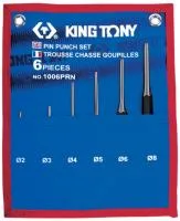 Набор выколоток, чехол из теторона, 6 предметов KING TONY 1006PRN