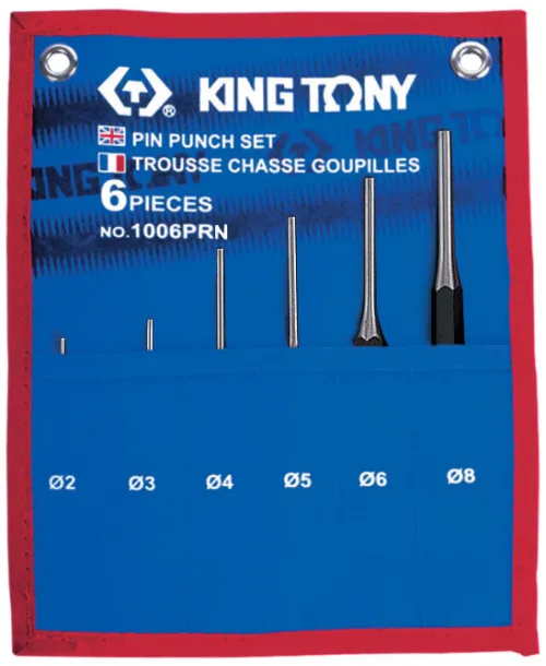 Набор выколоток, чехол из теторона, 6 предметов KING TONY 1006PRN 2