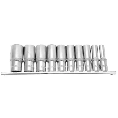 Набор глубоких торцевых головок 1/4" 12 гр. 3/16"-9/16" 10пр. на линейке 3